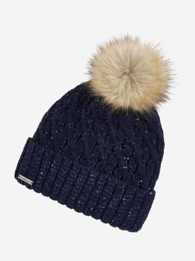 LE MIEUX BERNIE SEQUIN BEANIE ONE SIZE NAVY